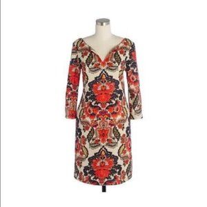 J. Crew Antonia linen Paisley Print dress Size 2